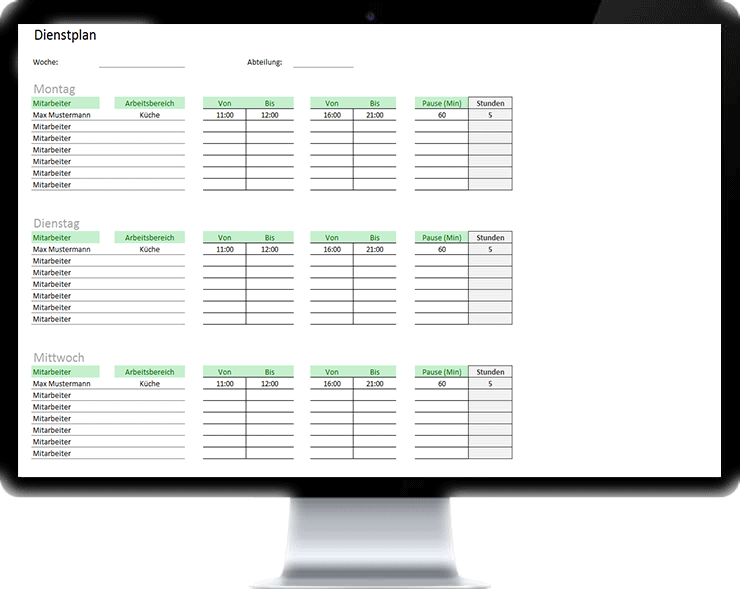 excel vorlage